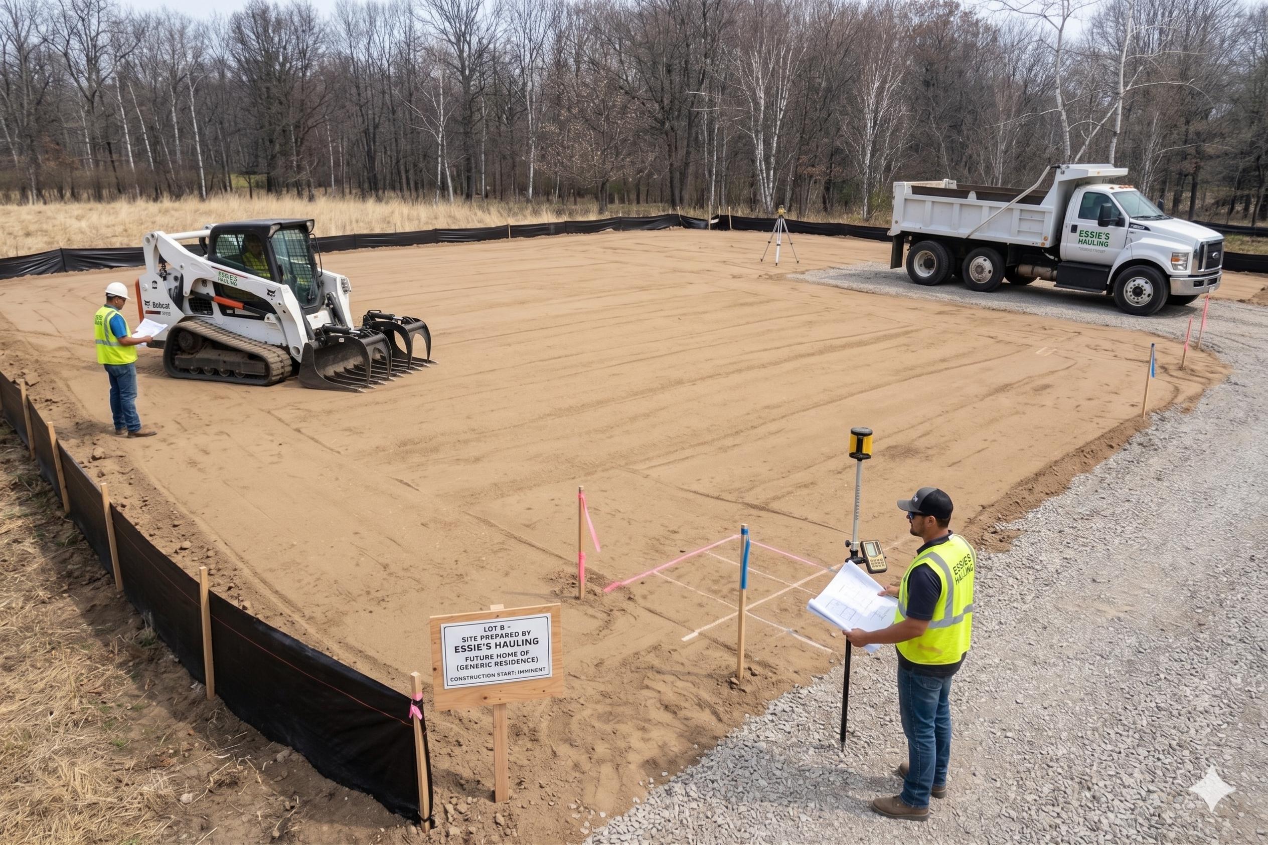 Finished level site pad